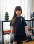 Unisex kids summer pajama set Duck t-shirt + Dark Blue shorts